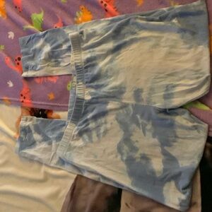 Kids leggings blue tie dye 🩵🤍